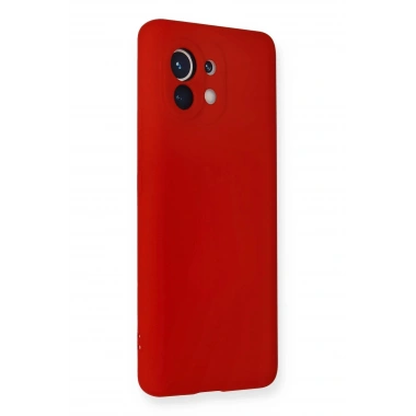 Mey İthalat®   Mi 11 Kılıf Nano içi Kadife Silikon - Kırmızı