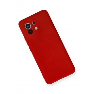 Mey İthalat®   Mi 11 Kılıf Nano içi Kadife Silikon - Kırmızı