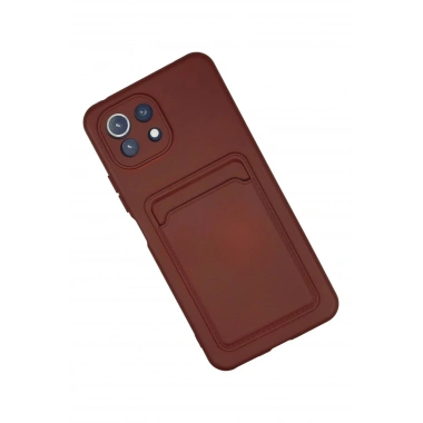 Mey İthalat®   Mİ 11 Lite Kılıf Kelvin Kartvizitli Silikon - Bordo