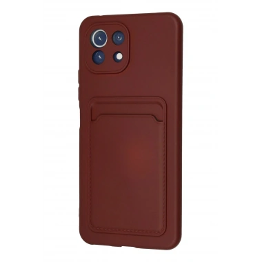 Mey İthalat®   Mİ 11 Lite Kılıf Kelvin Kartvizitli Silikon - Bordo