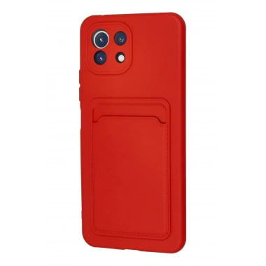 Mey İthalat®   Mİ 11 Lite Kılıf Kelvin Kartvizitli Silikon - Kırmızı