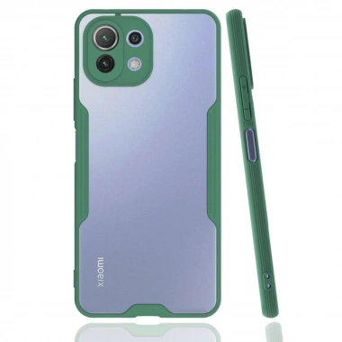 Mey İthalat®   Mİ 11 Lite Kılıf Platin Silikon - Yeşil