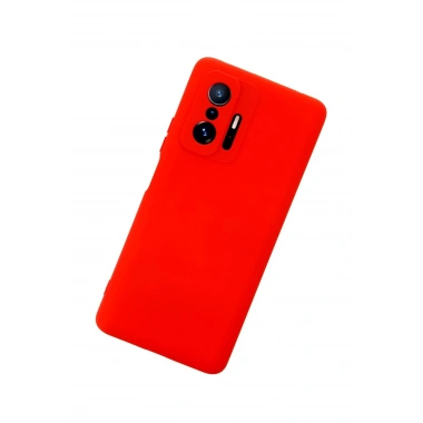 Mey İthalat®   Mi 11T Pro Kılıf Nano içi Kadife Silikon - Kırmızı