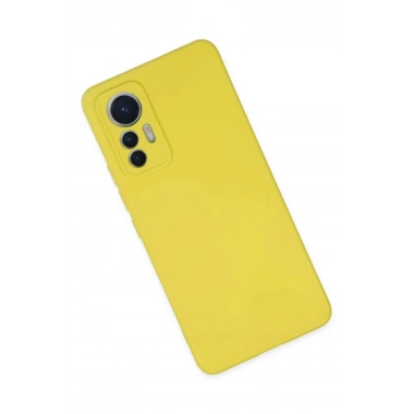 Mey İthalat®   Mi 12 Lite Kılıf Nano içi Kadife Silikon - Sarı
