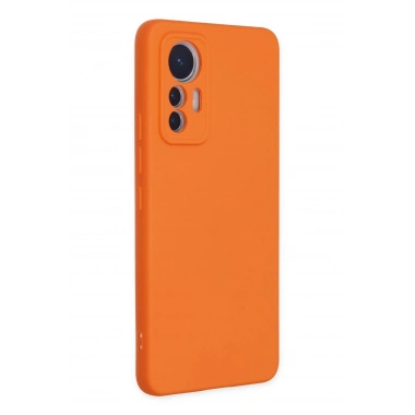 Mey İthalat®   Mi 12 Lite Kılıf Nano içi Kadife Silikon - Turuncu