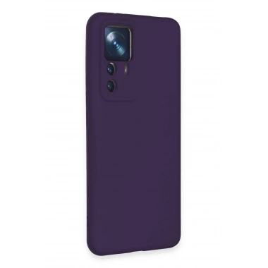Mey İthalat®   Mi 12T Pro Kılıf Nano içi Kadife Silikon - Mor