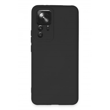 Mey İthalat®   Mi 12T Pro Kılıf Nano içi Kadife Silikon - Siyah