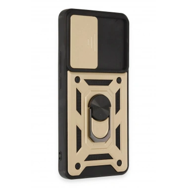 Mey İthalat®   Mi 12T Pro Kılıf Pars Lens Yüzüklü Silikon - Gold