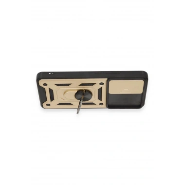 Mey İthalat®   Mi 12T Pro Kılıf Pars Lens Yüzüklü Silikon - Gold
