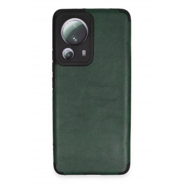 Mey İthalat® Mi 13 Lite Kılıf Loop Deri Silikon - Yeşil