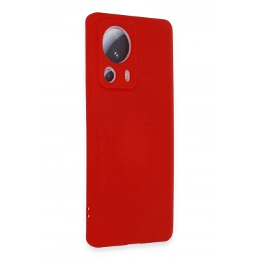 Mey İthalat®   Mi 13 Lite Kılıf Nano içi Kadife Silikon - Kırmızı