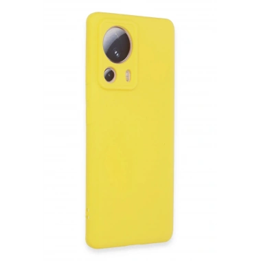 Mey İthalat®   Mi 13 Lite Kılıf Nano içi Kadife Silikon - Sarı