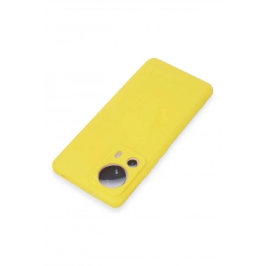 Mey İthalat®   Mi 13 Lite Kılıf Nano içi Kadife Silikon - Sarı