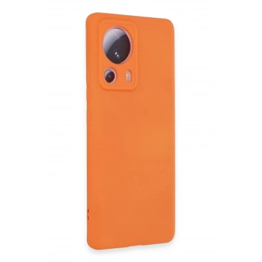 Mey İthalat®   Mi 13 Lite Kılıf Nano içi Kadife Silikon - Turuncu