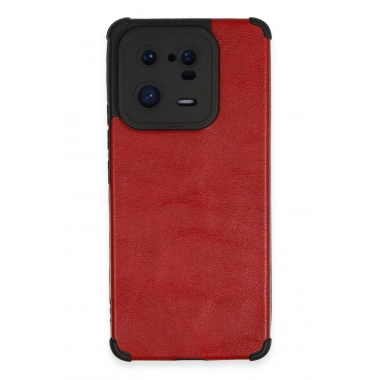 Mey İthalat® Mi 13 Pro Kılıf Loop Deri Silikon - Kırmızı
