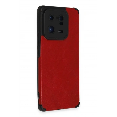 Mey İthalat® Mi 13 Pro Kılıf Loop Deri Silikon - Kırmızı