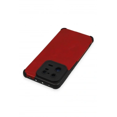 Mey İthalat® Mi 13 Pro Kılıf Loop Deri Silikon - Kırmızı