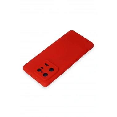 Mey İthalat®   Mi 13 Pro Kılıf Nano içi Kadife Silikon - Kırmızı
