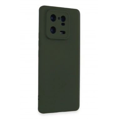 Mey İthalat®   Mi 13 Pro Kılıf Nano içi Kadife Silikon - Koyu Yeşil