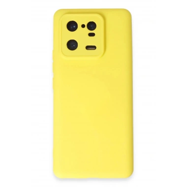 Mey İthalat®   Mi 13 Pro Kılıf Nano içi Kadife Silikon - Sarı