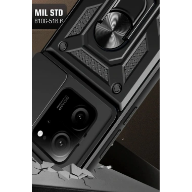Mey İthalat®   Mi 13T Pro Kılıf Pars Lens Yüzüklü Silikon - Yeşil