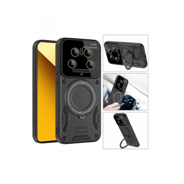 Mey İthalat®   Mi 14 Ultra Kılıf Joy Lens Standlı Kapak - Mor