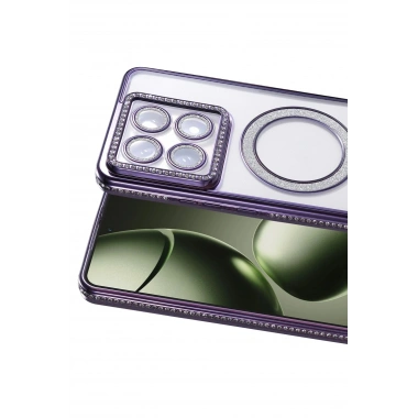 Mey İthalat®   Mi 14T Pro Joke Simli Magneticsafe Kılıf - Derin Mor