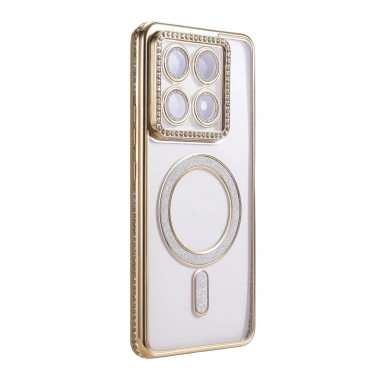 Mey İthalat®   Mi 14T Pro Joke Simli Magneticsafe Kılıf - Gold