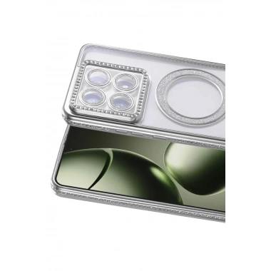 Mey İthalat®   Mi 14T Pro Joke Simli Magneticsafe Kılıf - Gümüş
