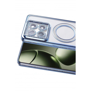 Mey İthalat®   Mi 14T Pro Joke Simli Magneticsafe Kılıf - Mavi