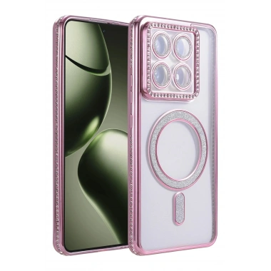 Mey İthalat®   Mi 14T Pro Joke Simli Magneticsafe Kılıf - Pembe