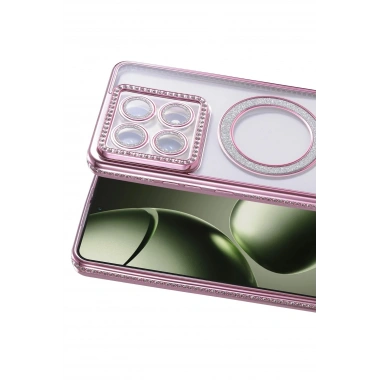 Mey İthalat®   Mi 14T Pro Joke Simli Magneticsafe Kılıf - Pembe