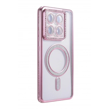Mey İthalat®   Mi 14T Pro Joke Simli Magneticsafe Kılıf - Pembe