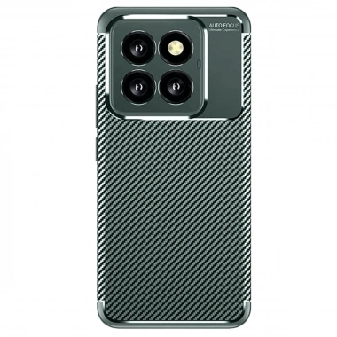 Mey İthalat®   Mi 14T Pro Kılıf Auto Focus Karbon Kapak - Koyu Yeşil