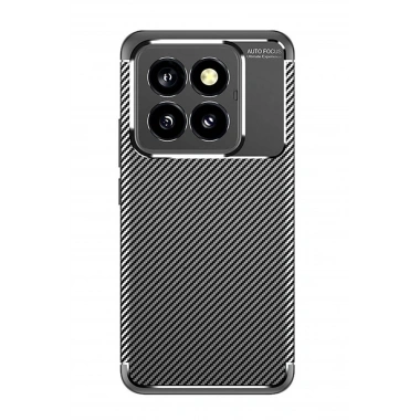 Mey İthalat®   Mi 14T Pro Kılıf Auto Focus Karbon Kapak - Siyah
