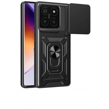 Mey İthalat®   Mi 14T Pro Kılıf Pars Lens Yüzüklü Silikon - Siyah