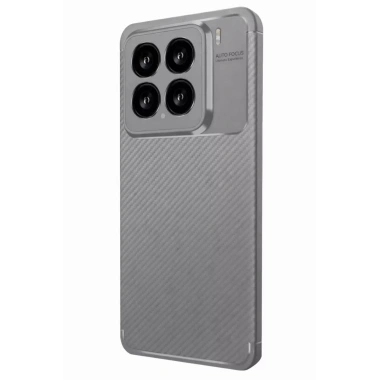 Mey İthalat®   Mi 15 Kılıf Auto Focus Karbon Kapak - Gri
