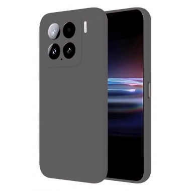 Mey İthalat®   Mi 15 Pro Kılıf Nano içi Kadife Silikon - Gri