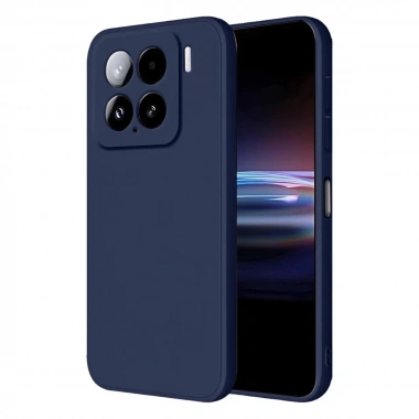 Mey İthalat®   Mi 15 Pro Kılıf Nano içi Kadife Silikon - Lacivert