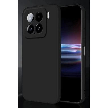 Mey İthalat®   Mi 15 Pro Kılıf Nano içi Kadife Silikon - Siyah