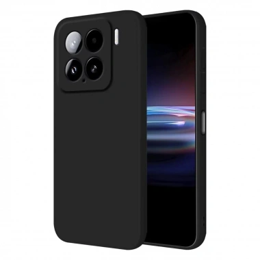 Mey İthalat®   Mi 15 Pro Kılıf Nano içi Kadife Silikon - Siyah