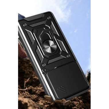 Mey İthalat®   Mi 15 Pro Kılıf Pars Lens Yüzüklü Silikon - Siyah