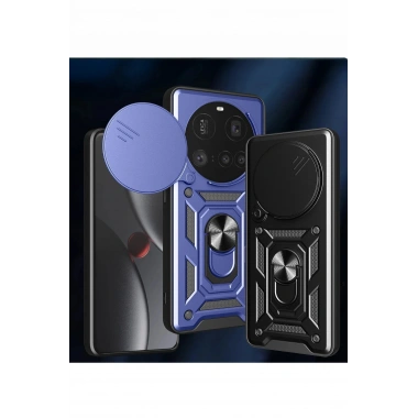 Mey İthalat®   Mi 15 Ultra Kılıf Pars Lens Yüzüklü Silikon - Lacivert