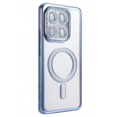 Mey İthalat®   Mi 15T Pro Joke Simli Magneticsafe Kılıf - Mavi