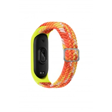 Mey İthalat® Mi Band 4 Star Kordon - Turuncu-Sarı