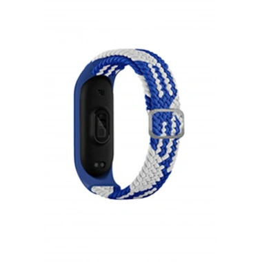 Mey İthalat® Mi Band 7 Star Kordon - Mavi-Beyaz