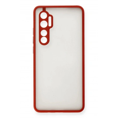 Mey İthalat®   Mi Note 10 Lite Kılıf Montreal Silikon Kapak - Kırmızı
