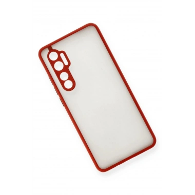 Mey İthalat®   Mi Note 10 Lite Kılıf Montreal Silikon Kapak - Kırmızı