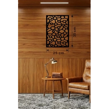 Mey İthalat® Modern Bağlantı Temalı Ahşap Duvar Tablosu - 25x35 cm Lazer Kesim Soyut Pano