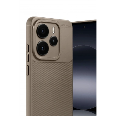 Mey İthalat®   Note 14 5G Auto Focus Karbon Kapak - Kahverengi